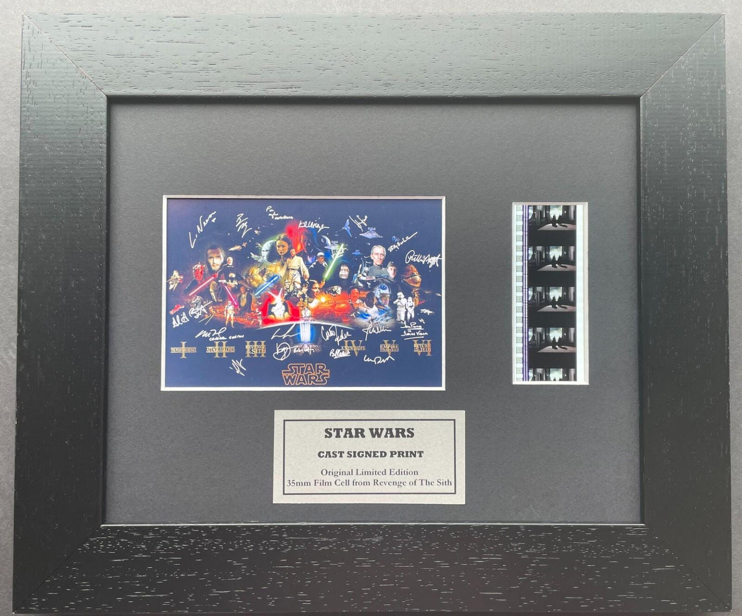 Handmade display inc original 35mm film cells for a STAR WARS Ep III fan vSR