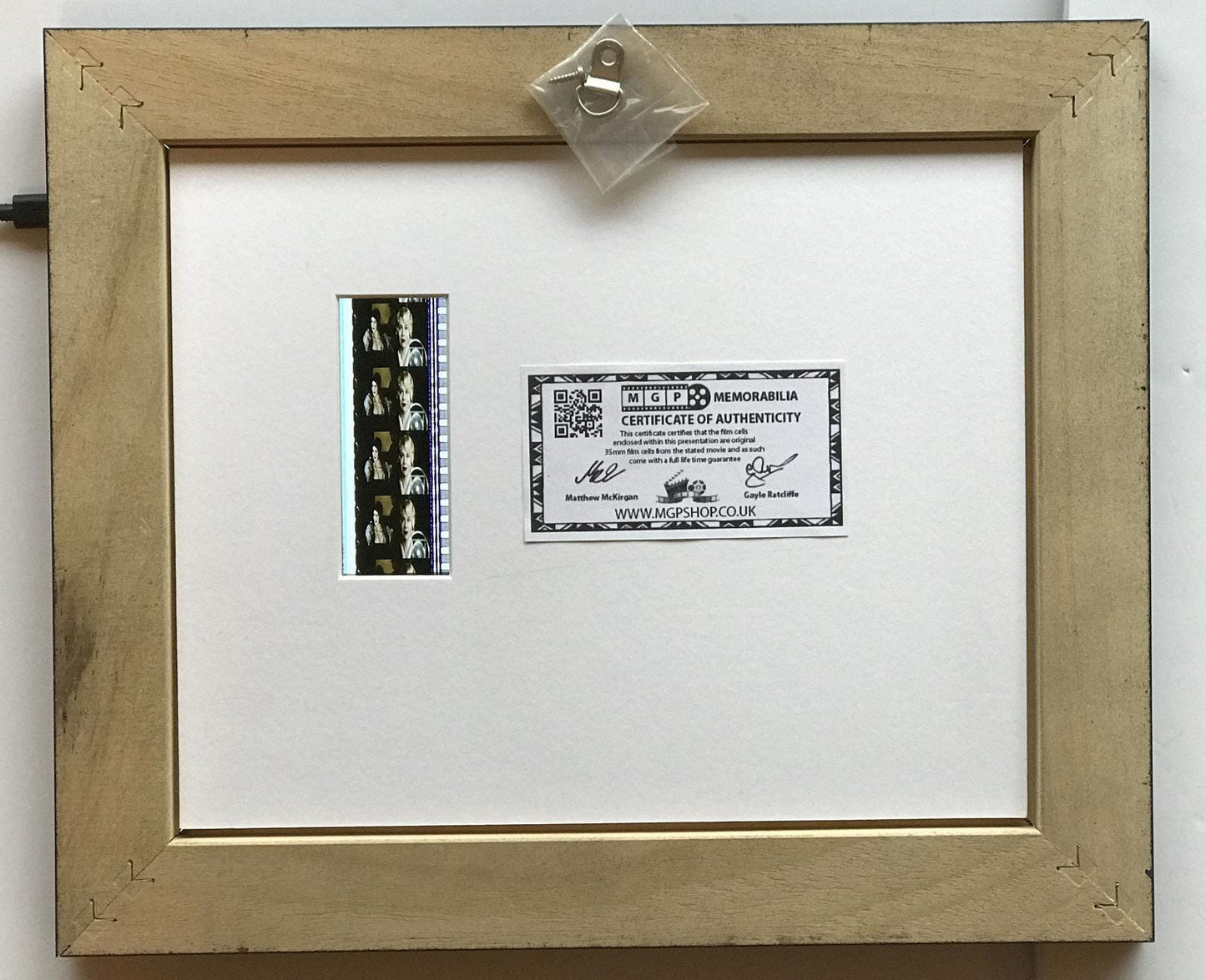 Hand crafted display featuring original 35mm film cells for CHICAGO 2002 fans v1