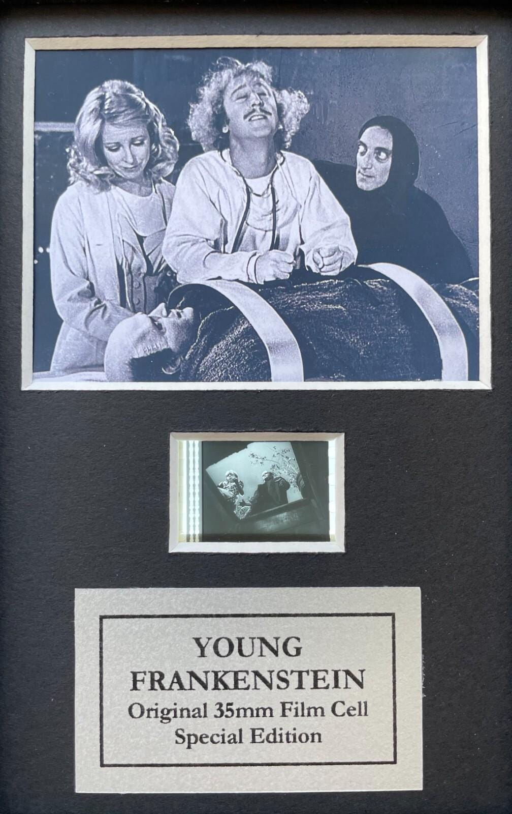 Hand crafted display inc original Mini 35mm filmcell for YOUNG FRANKENSTEIN fans