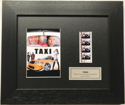 Hand crafted display featuring original 35mm film cells for TAXI 2004 fans + COA