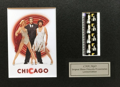 Hand crafted display featuring original 35mm film cells for CHICAGO 2002 fans v1