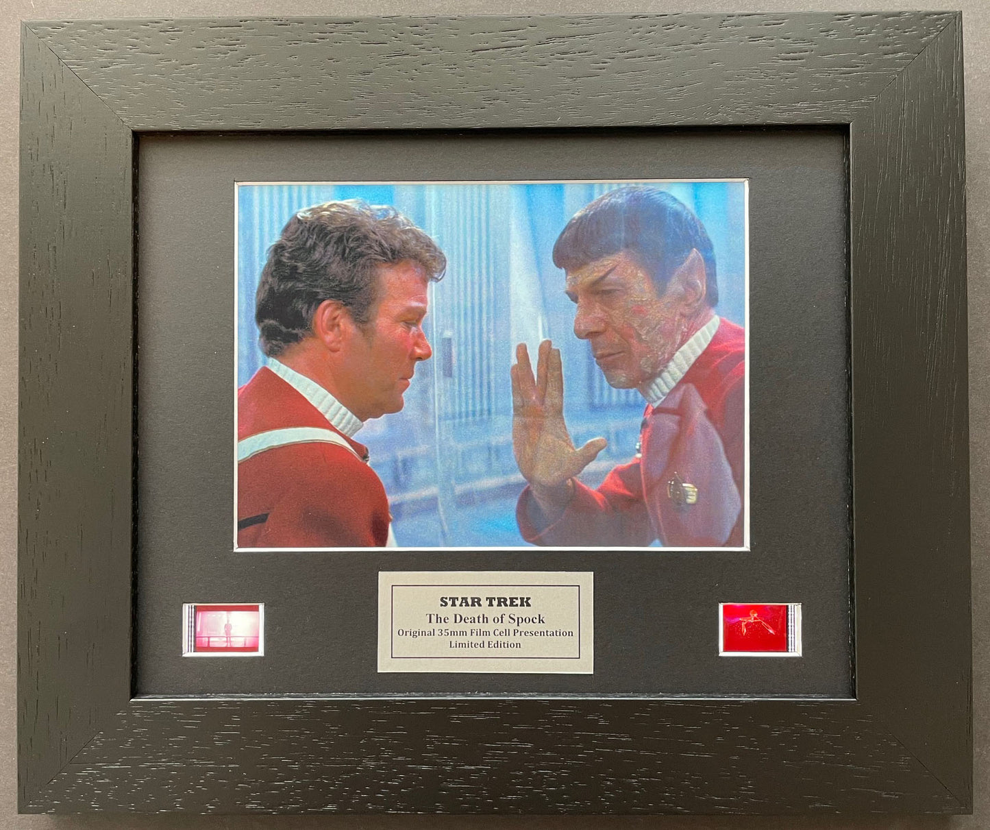 STAR TREK The Wrath Of Khan Original 35mm Film Cells set in Quality Wood Frame
