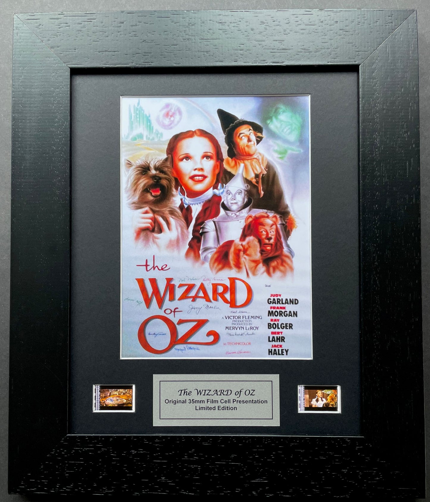 The WIZARD of OZ (1939) Original 35mm Film Cells set in Quality Wood Frame + COA