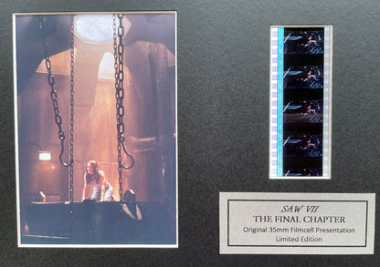 Handmade display inc original 35mm filmcells for a SAW VII The Final Chapter fan
