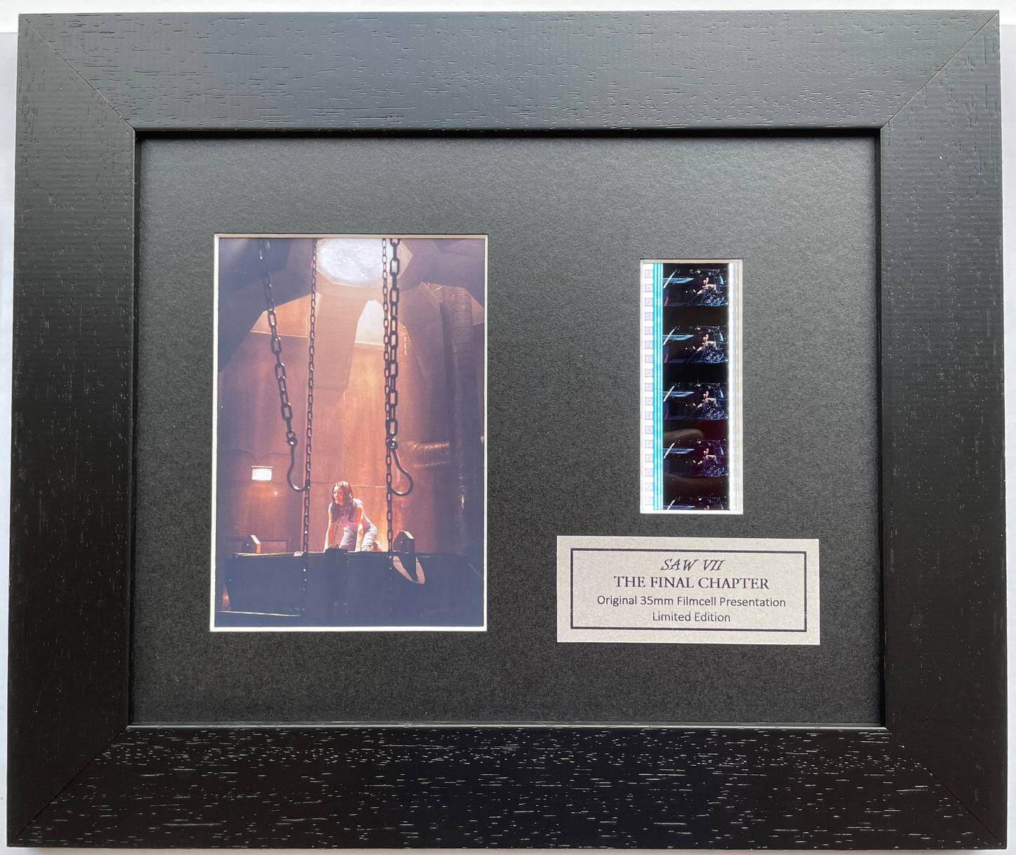 Handmade display inc original 35mm filmcells for a SAW VII The Final Chapter fan