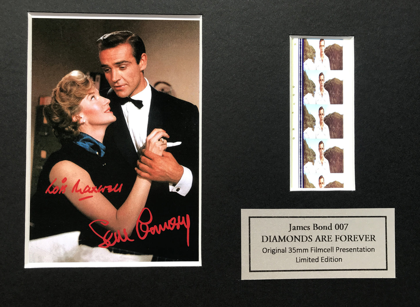 Handmade gift inc original film cells for James Bond Diamonds Are Forever fans
