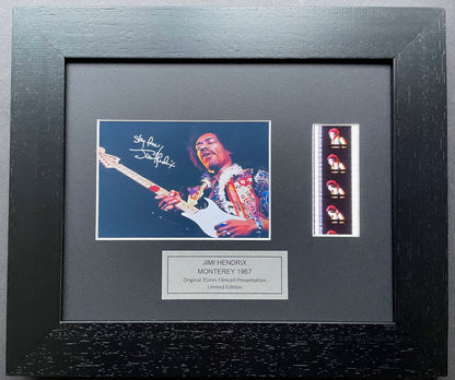 Hand crafted gift featuring original 35mm film cells for a JIMI HENDRIX fan vSR
