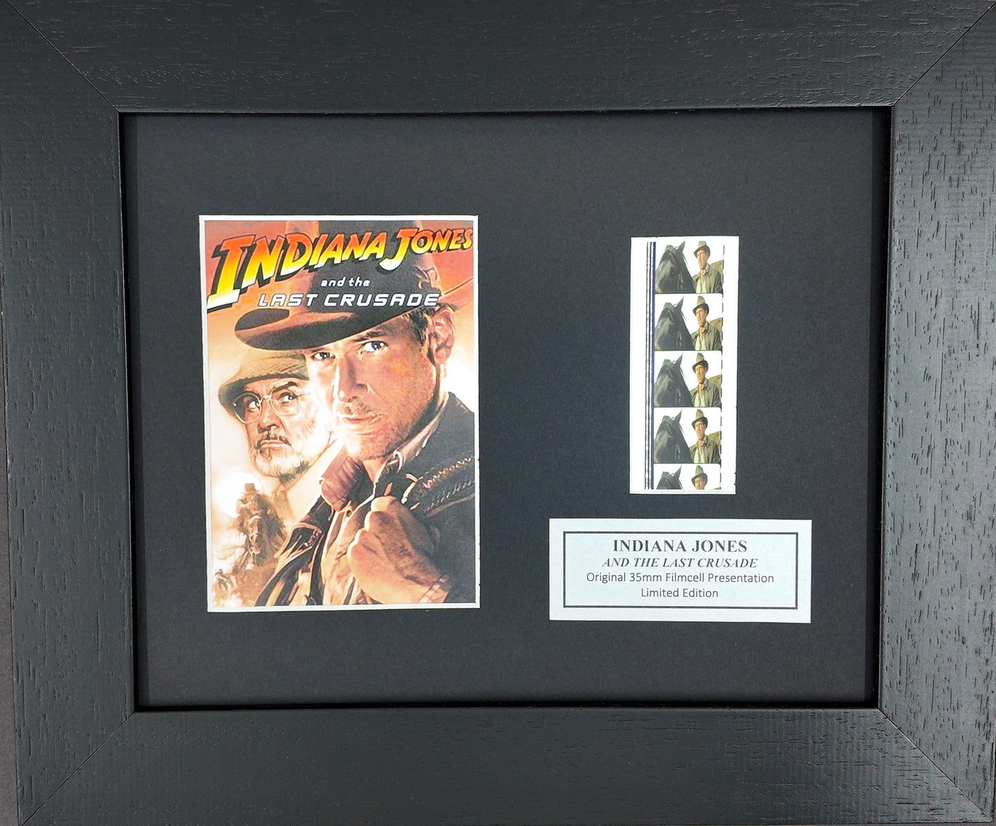 Handmade gift of original 35mm film cell - Indiana Jones  & The Last Crusade fan