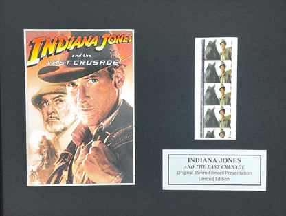 Handmade gift of original 35mm film cell - Indiana Jones  & The Last Crusade fan