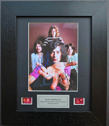 Hand crafted display featuring original 35mm film cells for LED ZEPPELIN fans vSR