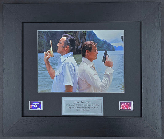 Handmade gift inc original film cells for James Bond The Man w/t Golden Gun fans
