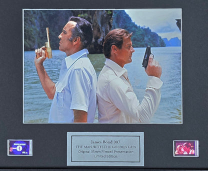 Handmade gift inc original film cells for James Bond The Man w/t Golden Gun fans