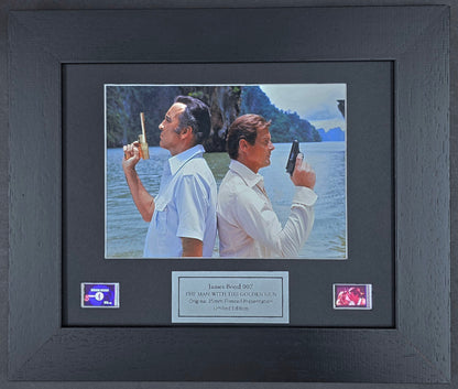 Handmade gift inc original film cells for James Bond The Man w/t Golden Gun fans