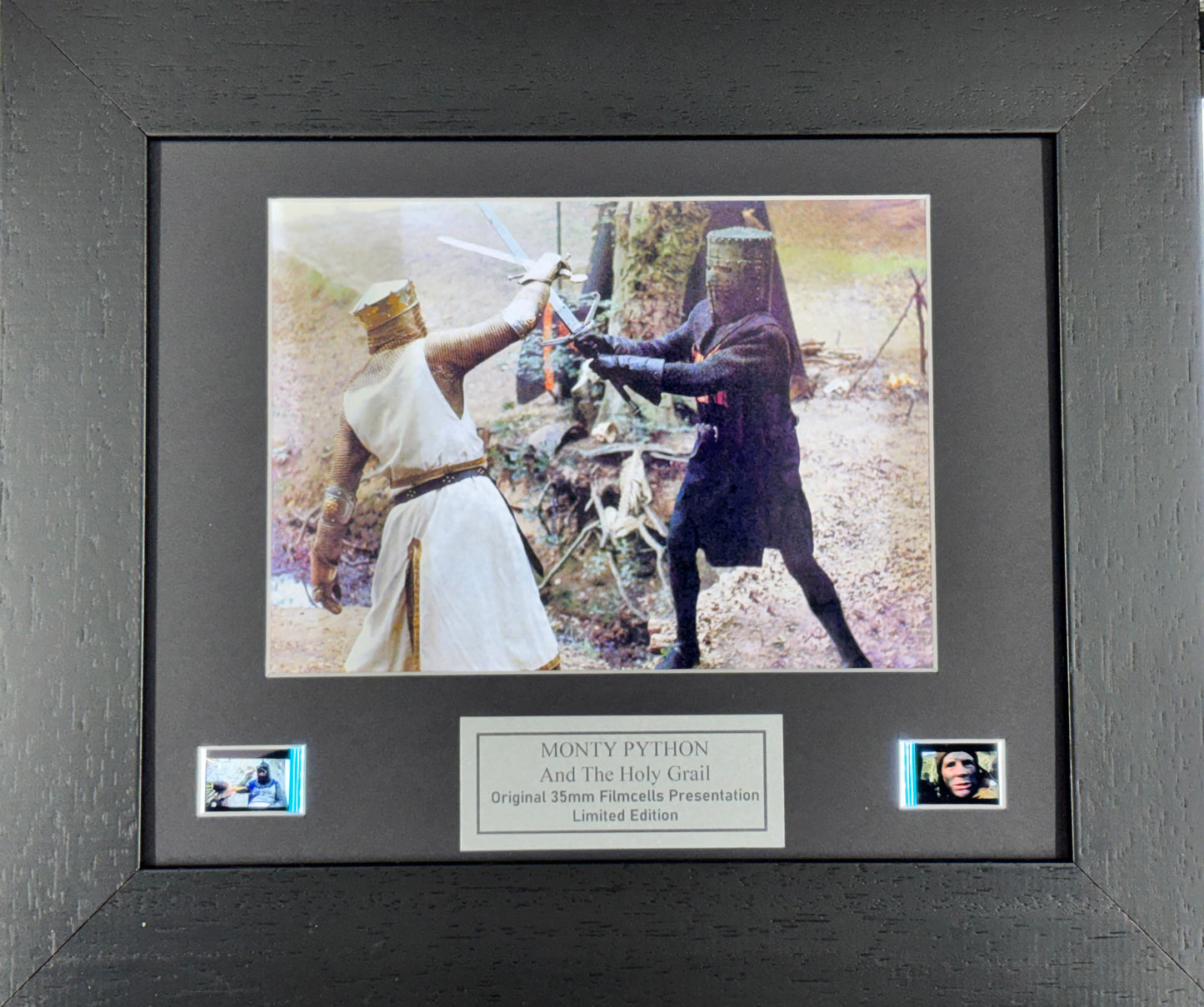 MONTY PYTHON a/t Holy Grail Original 35mm filmcells set within Quality Wood Frame
