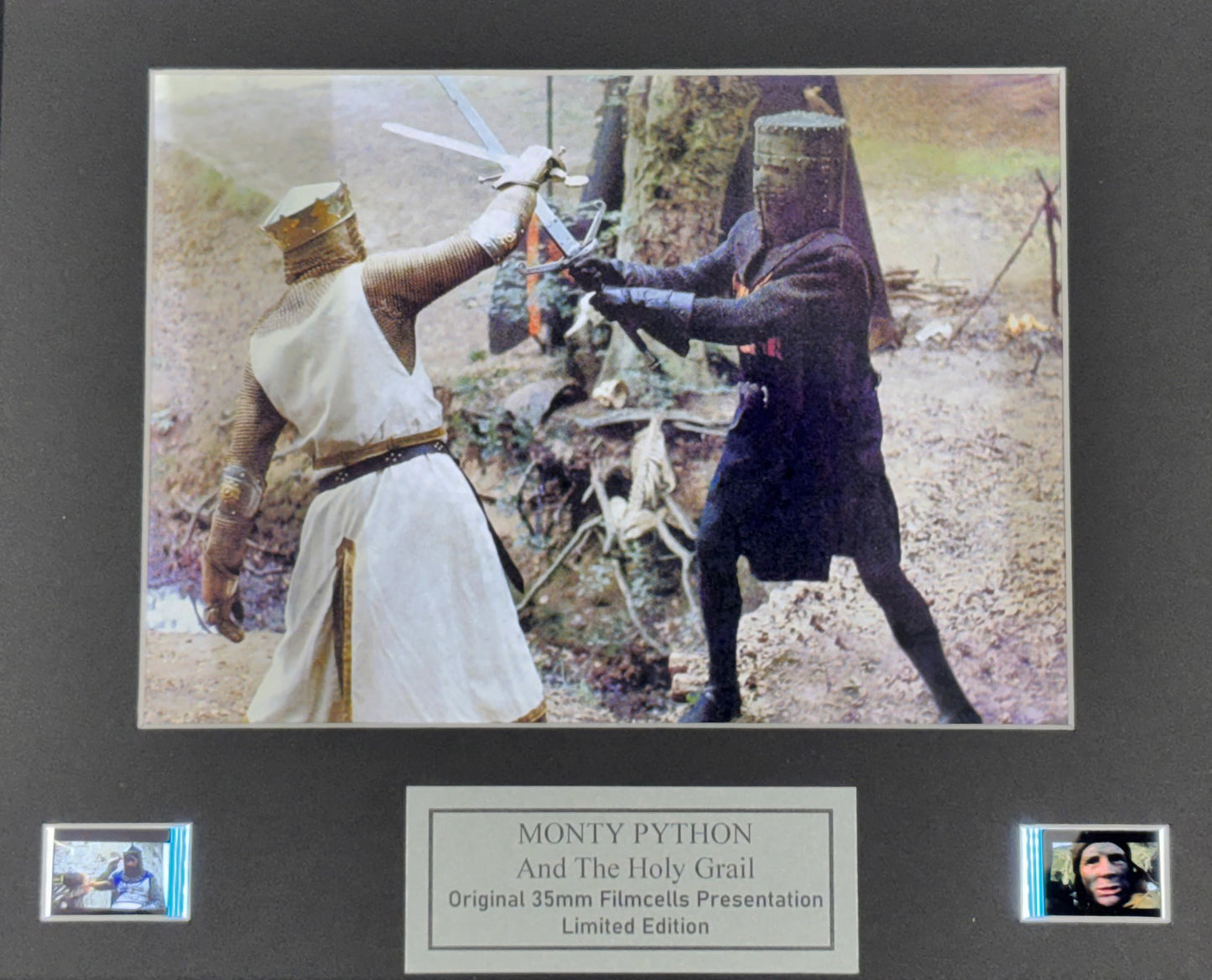 MONTY PYTHON a/t Holy Grail Original 35mm filmcells set within Quality Wood Frame