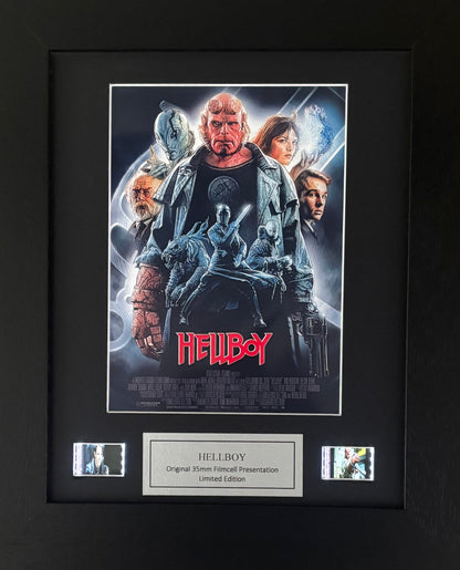 HELLBOY of 2004 Original 35mm Film Cells set within Quality Wood Frame + COA
