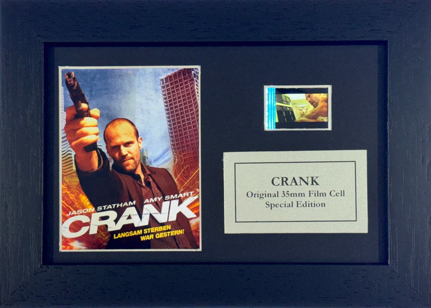 CRANK of 2006 Original Mini 35mm Film Cells set within Quality Wood Frame + COA