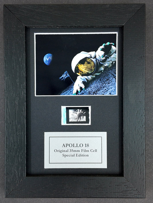 APOLLO 18 Original Mini 35mm Film Cells set in Quality Wood Frame + COA