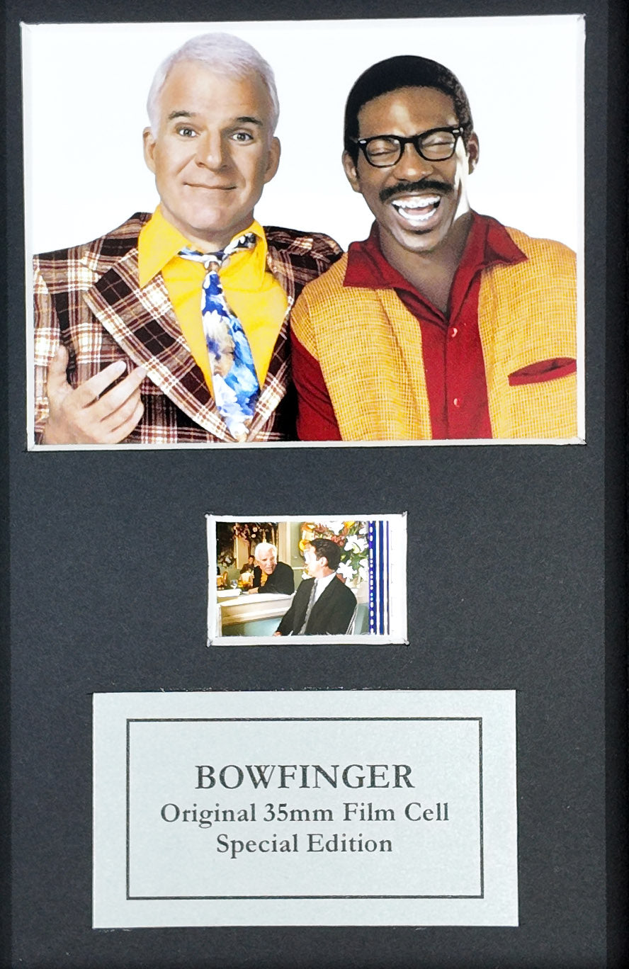 BOWFINGER Original Mini 35mm Film Cells set in Quality Wood Frame + COA