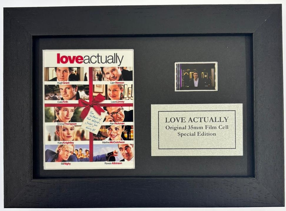 Hand crafted display featuring original 35mm film cell for LOVE ACTUALLY fans v2
