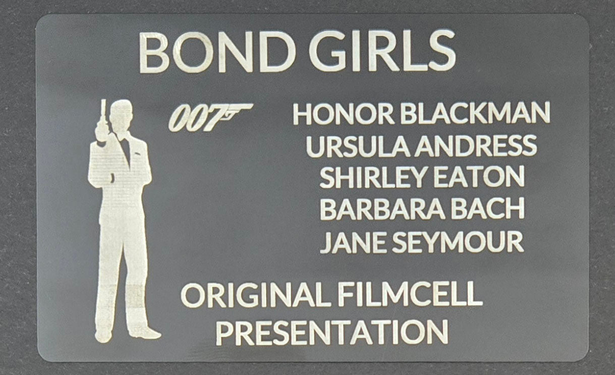 007 BOND GIRLS Original 35mm Film Cells set within Quality Wood Frame + COA