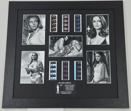 007 BOND GIRLS Original 35mm Film Cells set within Quality Wood Frame + COA