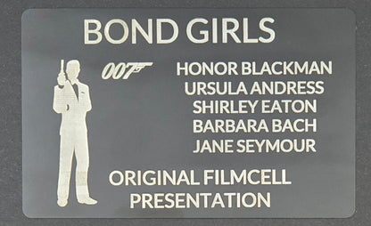 007 BOND GIRLS Original 35mm Film Cells set within Quality Wood Frame + COA