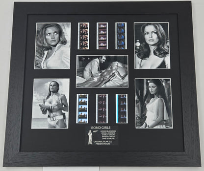 007 BOND GIRLS Original 35mm Film Cells set within Quality Wood Frame + COA
