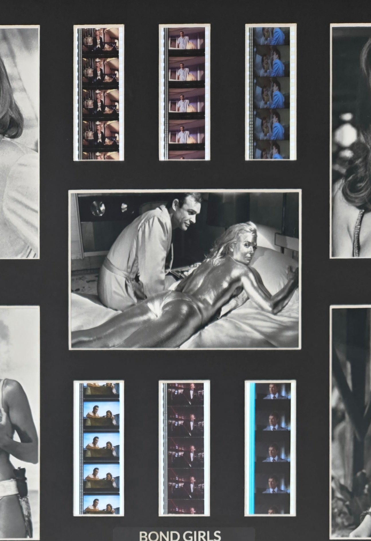 007 BOND GIRLS Original 35mm Film Cells set within Quality Wood Frame + COA