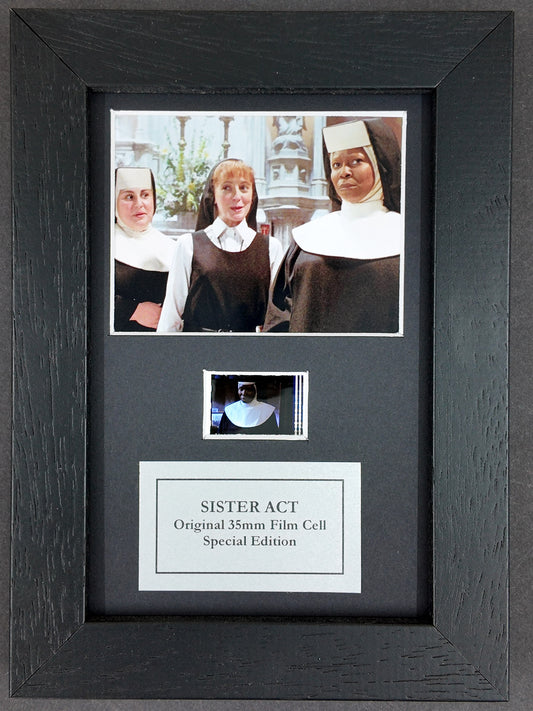 Handmade gift featuring original Mini film cells for SISTER ACT fans