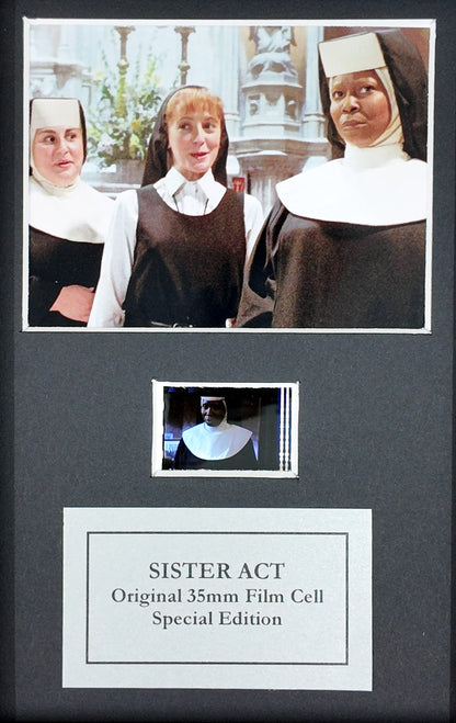 Handmade gift featuring original Mini film cells for SISTER ACT fans