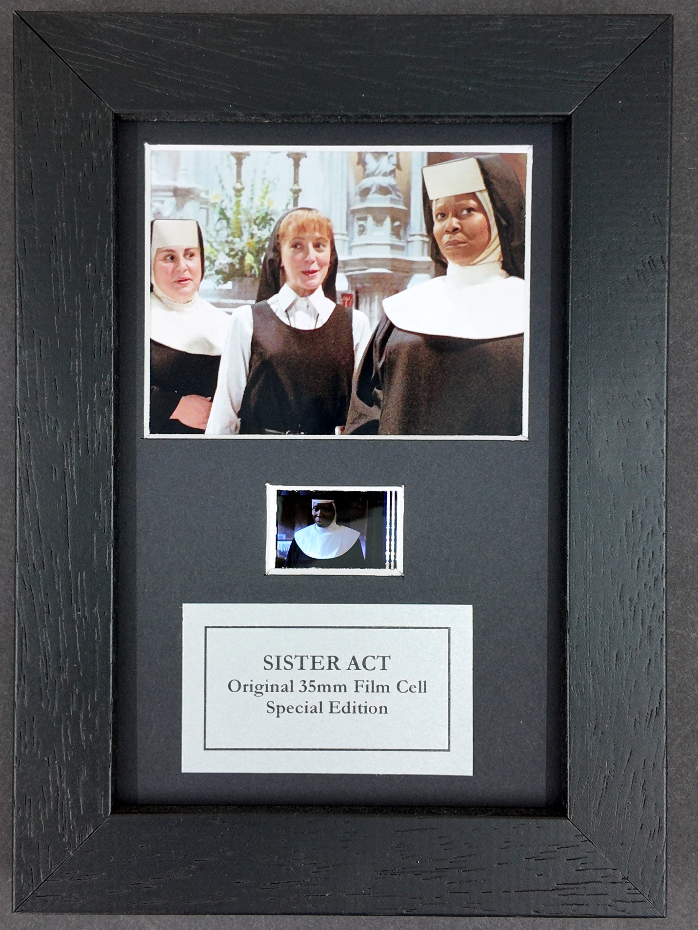 Handmade gift featuring original Mini film cells for SISTER ACT fans