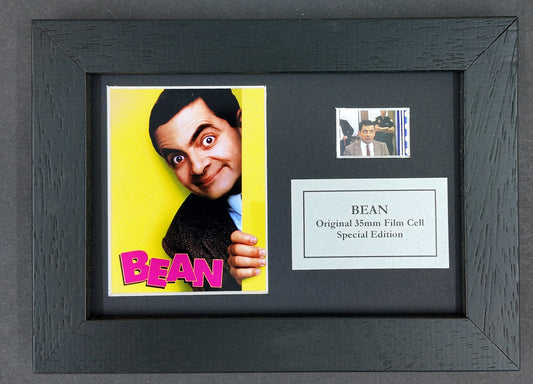 Handmade gift featuring original Mini film cells for BEAN Rowan Atkinson fans