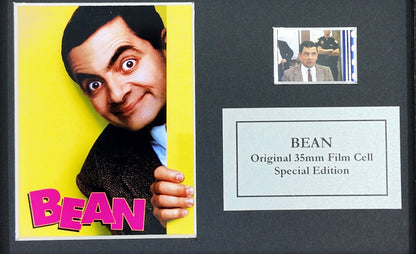 Handmade gift featuring original Mini film cells for BEAN Rowan Atkinson fans