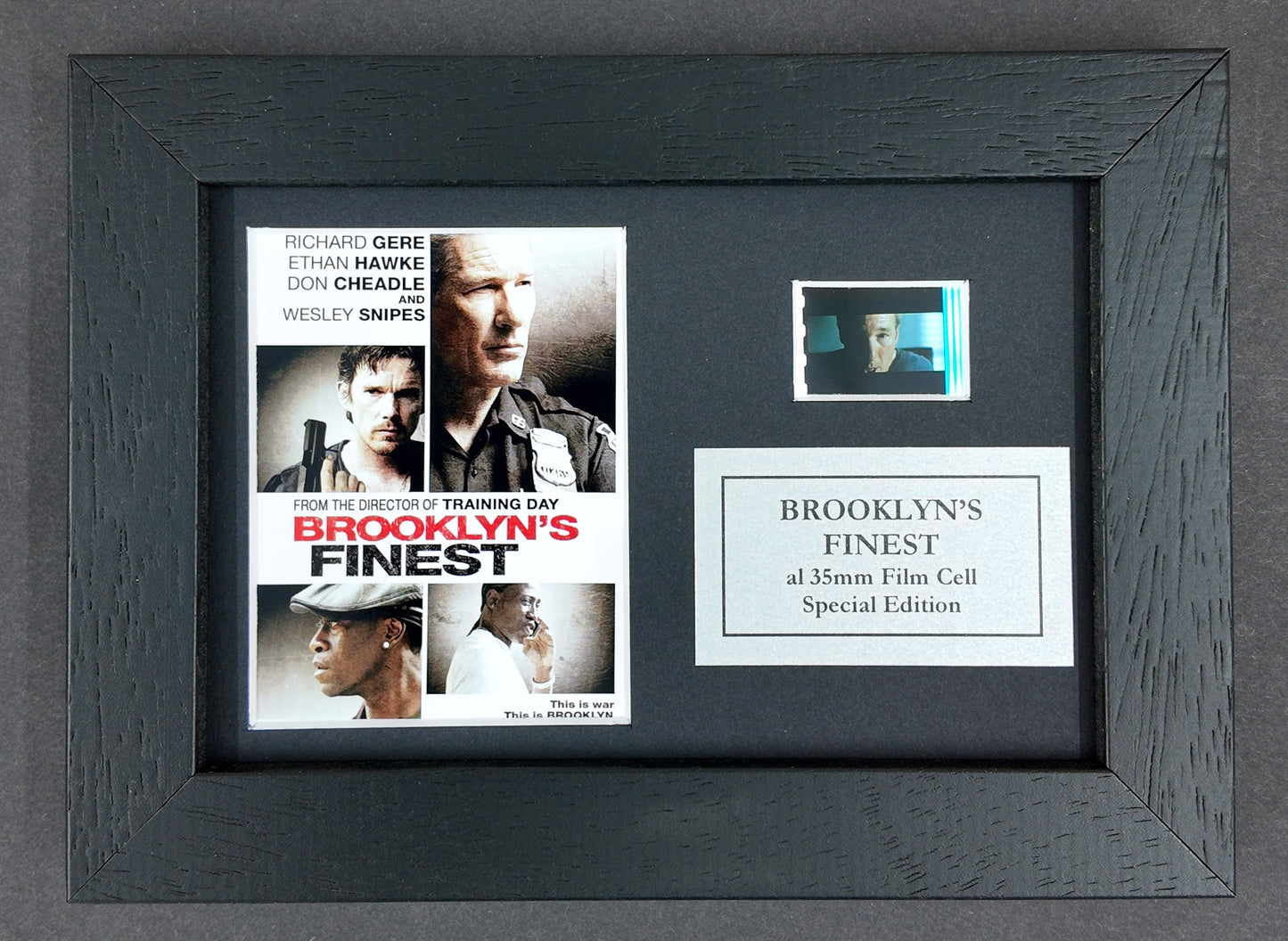 Handmade gift featuring original Mini film cell for BROOKLYN'S FINEST fans + C0A