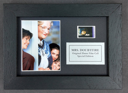 Handmade gift featuring original Mini film cells for MRS DOUBTFIRE fans