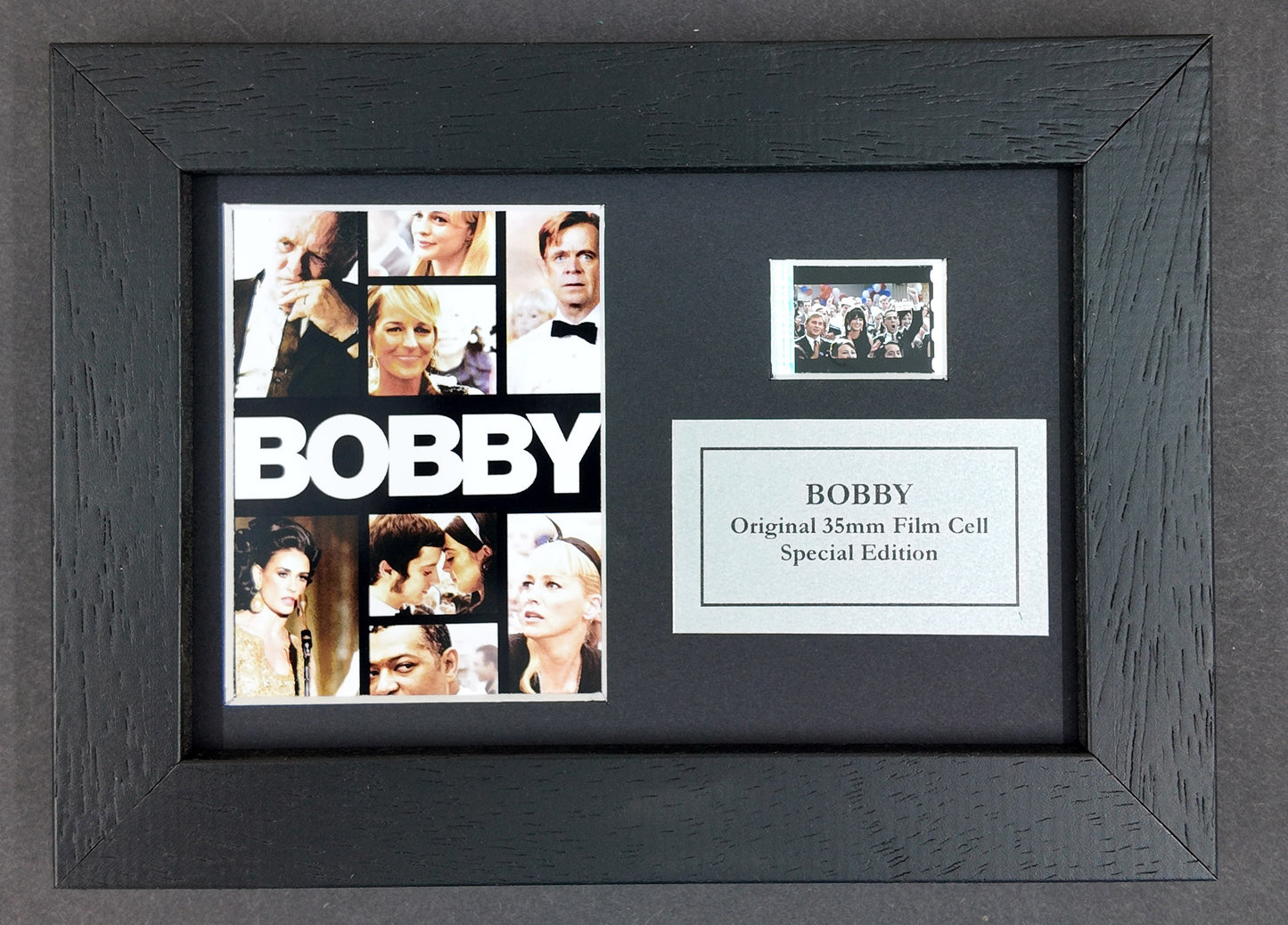 Handmade gift featuring original Mini film cells for BOBBY (Emilio Estevez) fans