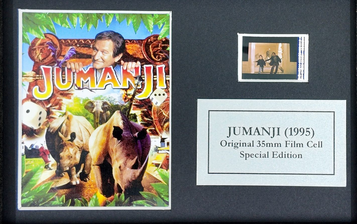 Handmade gift featuring original Mini film cells for JUMANJI 1995 fans