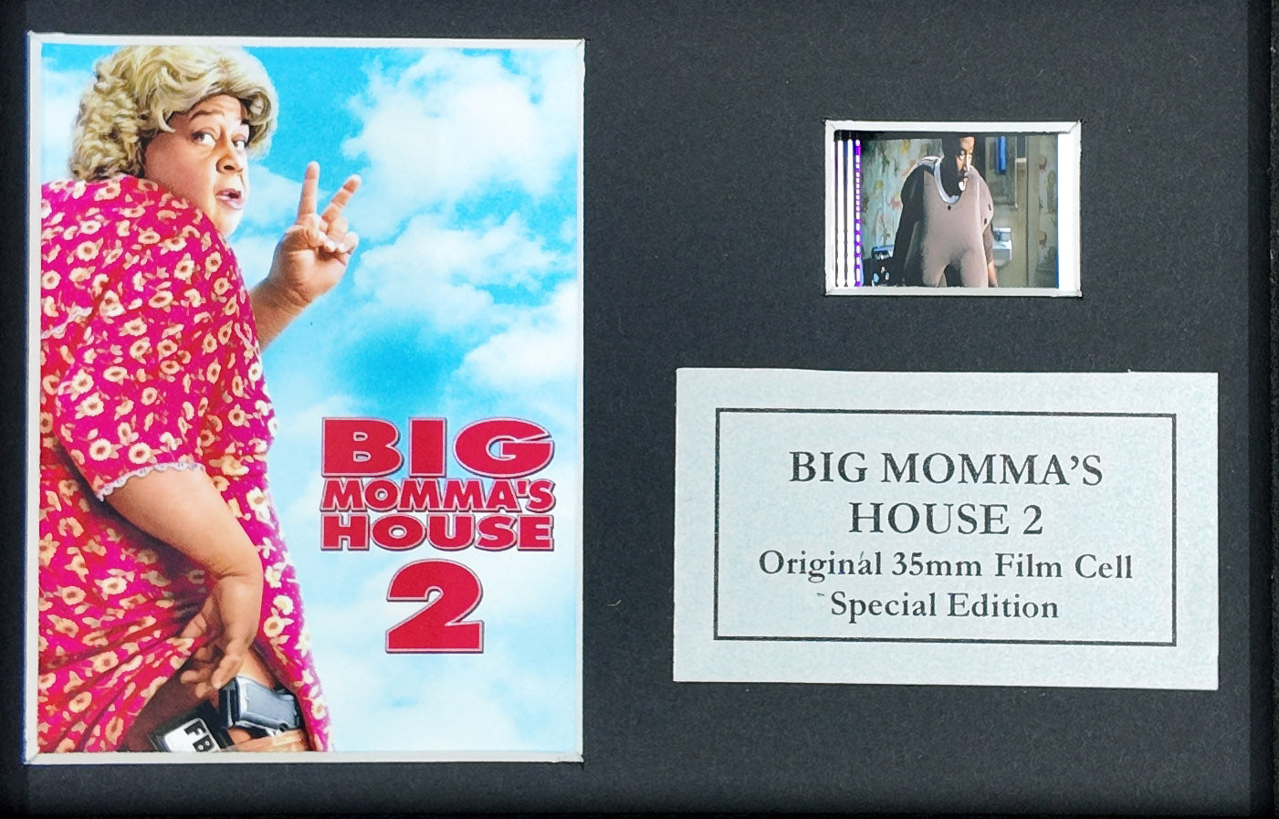 Handmade gift featuring original Mini film cell for BIG MOMMA'S HOUSE 2 fans