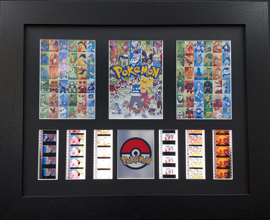 POKEMON Original 35mm Film Cells set within Quality Wood Frame + COA