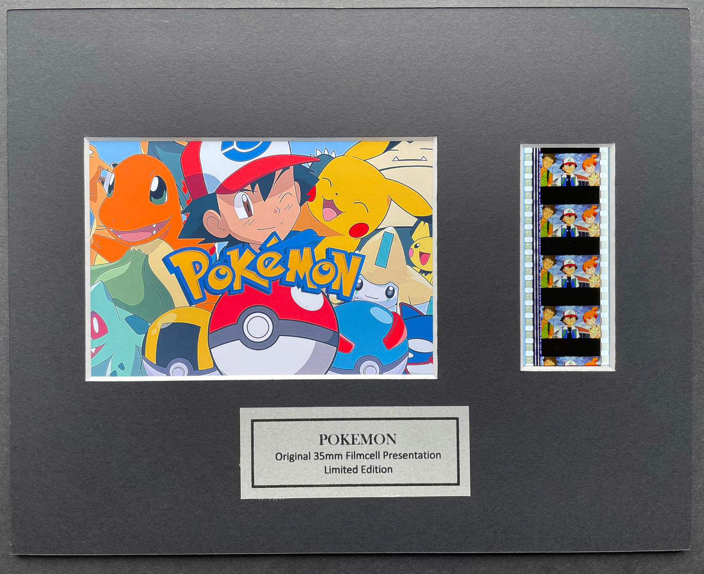 POKEMON Original 35mm Film Cells set in Quality Wood Frame + COA