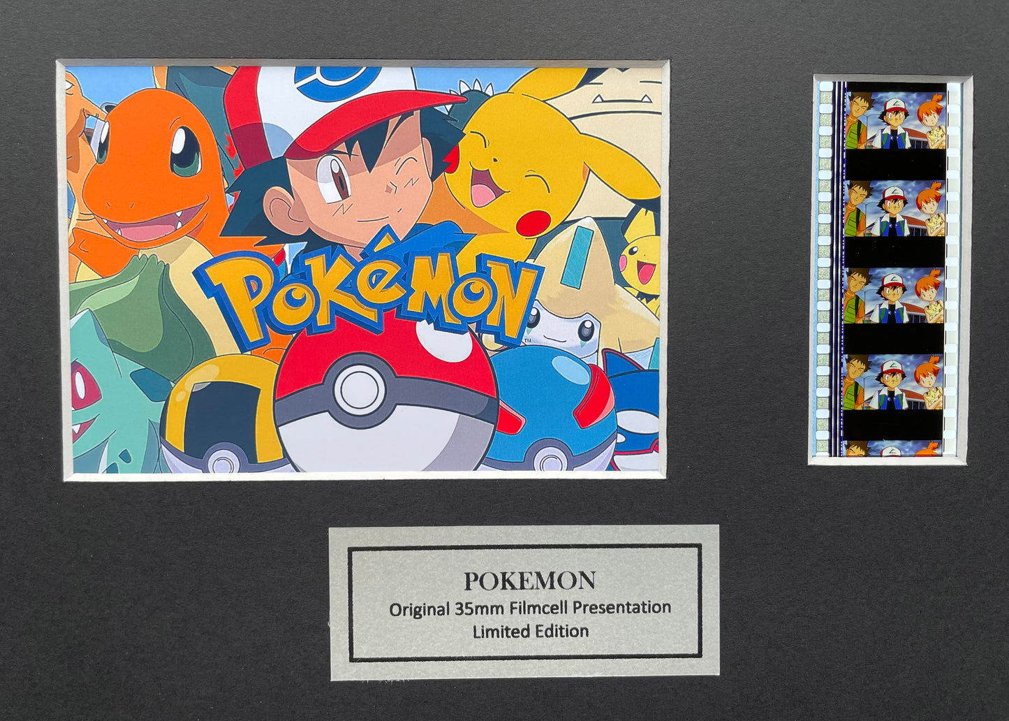 POKEMON Original 35mm Film Cells set in Quality Wood Frame + COA