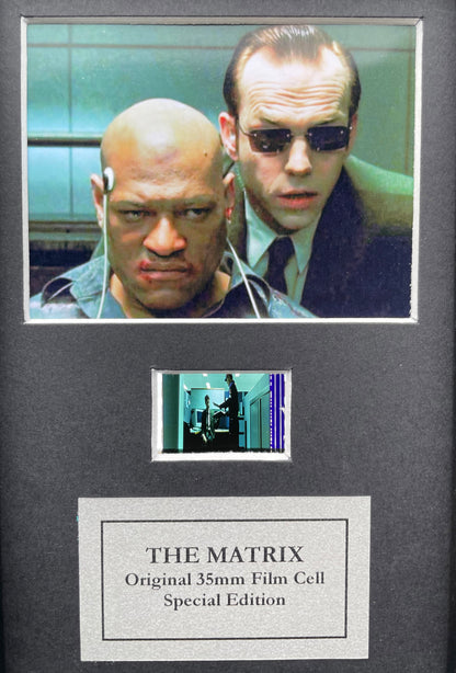 THE MATRIX 1999 Original Mini 35mm Film Cell set within a Quality Wood Frame