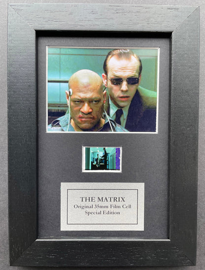 THE MATRIX 1999 Original Mini 35mm Film Cell set within a Quality Wood Frame