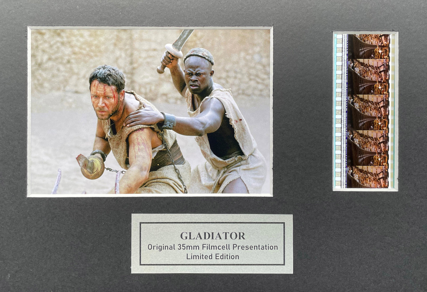 GLADIATOR 2002 Original 35mm Film Cells set within Quality Wood Frame + COA