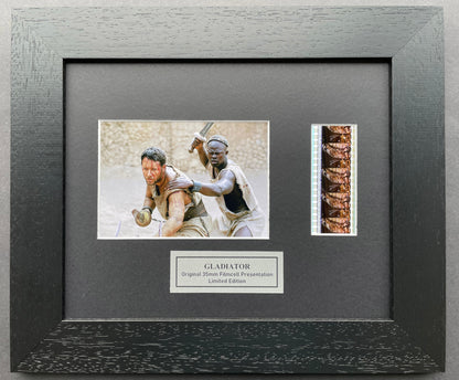 GLADIATOR 2002 Original 35mm Film Cells set within Quality Wood Frame + COA