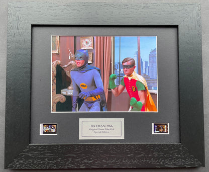 BATMAN 1966 Original 35mm film cells set within Quality Wood Frame + COA