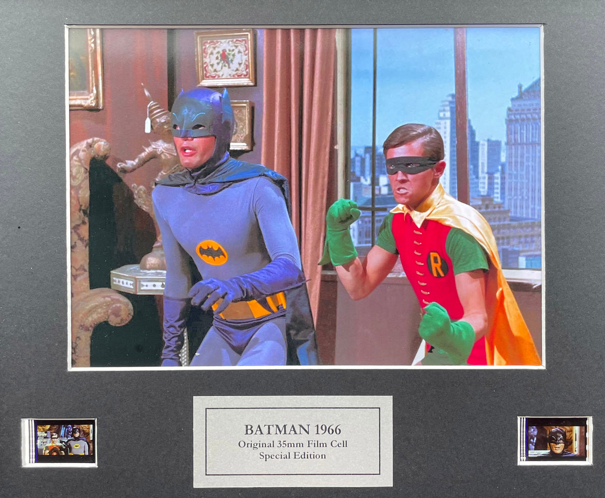 BATMAN 1966 Original 35mm film cells set within Quality Wood Frame + COA