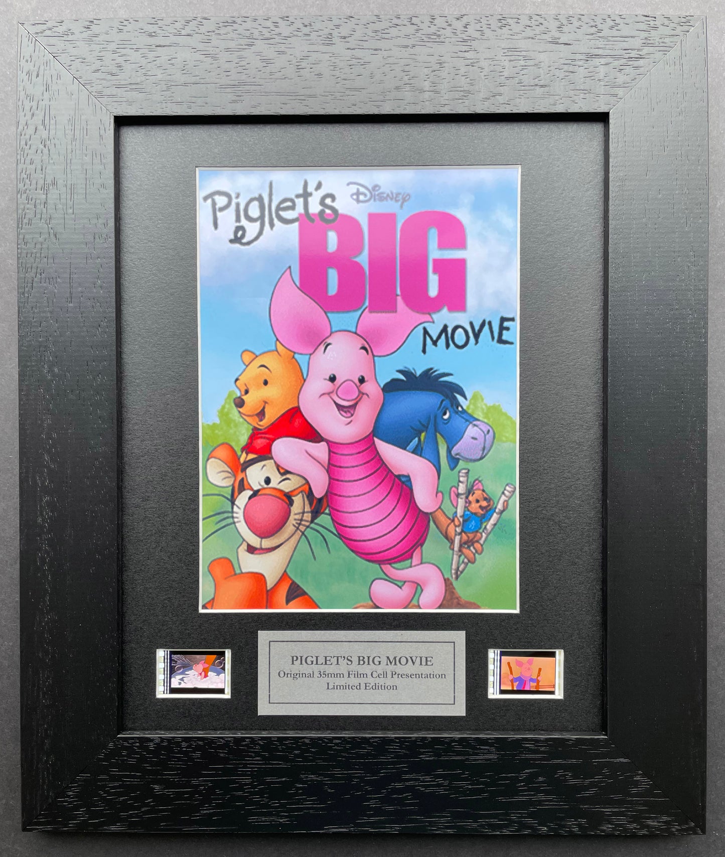 Piglet's Big Movie Original 35mm Film Cells set within Quality Wood Frame + COA