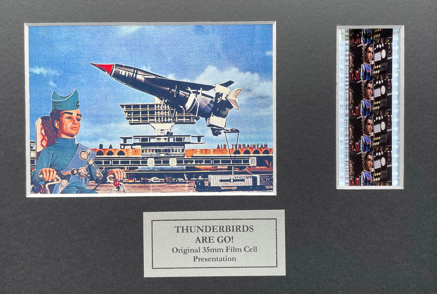 THUNDERBIRDS ARE GO Original 35mm Film Cells set within Quality Wood Frame v2